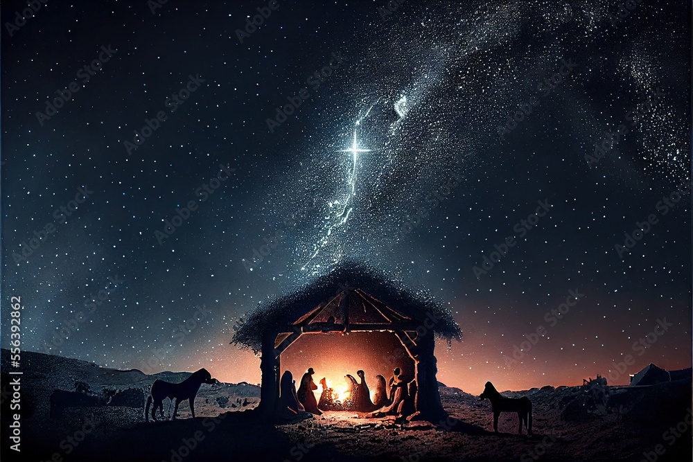Christmas Nativity under the Stars