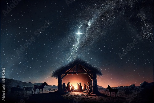 Christmas Nativity under the Stars