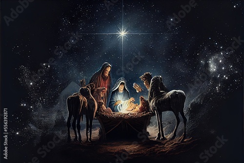 Christmas Nativity under the Stars