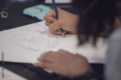 soft focus and blurred background , a business content strategist develops and implements content strategies for businesses, identifying target audiences, and analyzing the effectiveness of different.