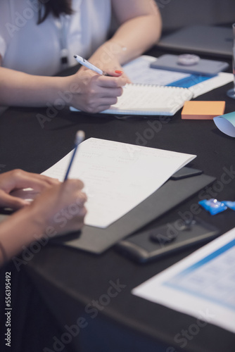 soft focus and blurred background , a business content strategist develops and implements content strategies for businesses, identifying target audiences, and analyzing the effectiveness of different.