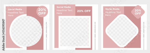 Social media post template collection Minimalist