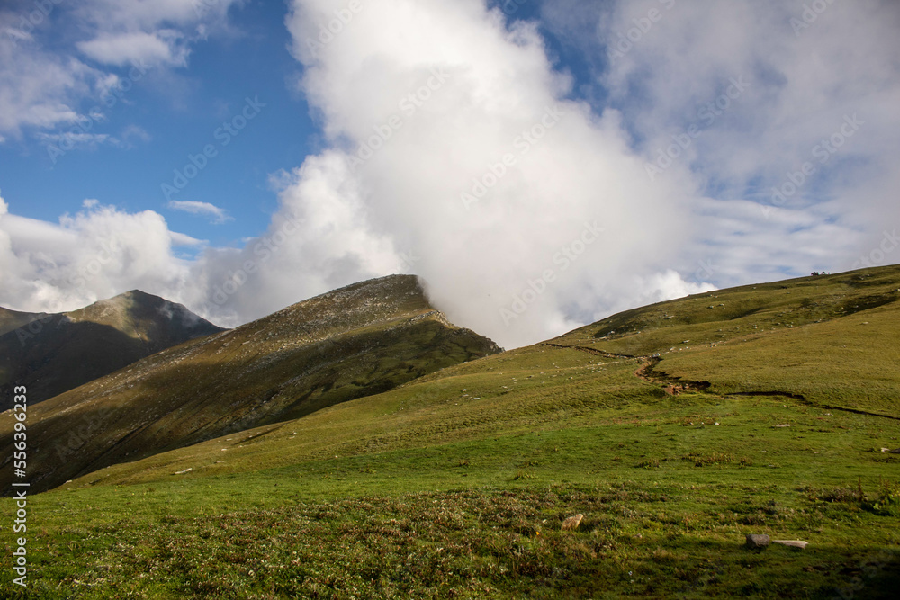 Clouds rolling over the mountains Clouds rolling over the mountains