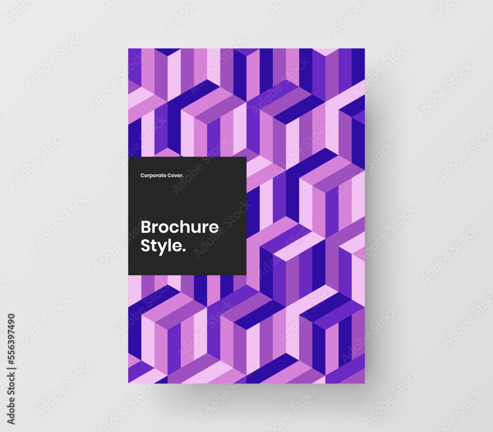 Vivid book cover design vector layout. Clean geometric hexagons flyer illustration. Vivid book cover design vector layout. Clean geometric hexagons flyer illustration.