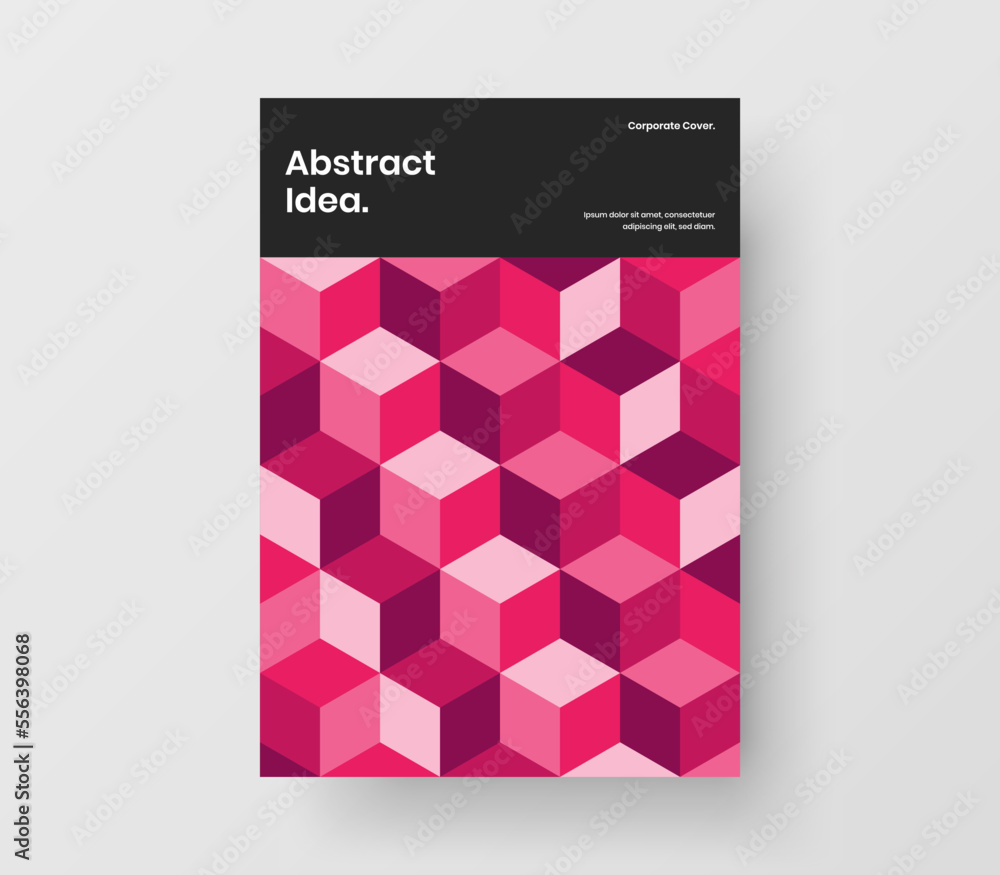 Premium journal cover A4 design vector template. Simple mosaic pattern company brochure concept. Premium journal cover A4 design vector template. Simple mosaic pattern company brochure concept.