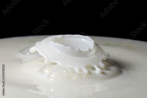 Milk drop collisions causing an umbrella shaped splash