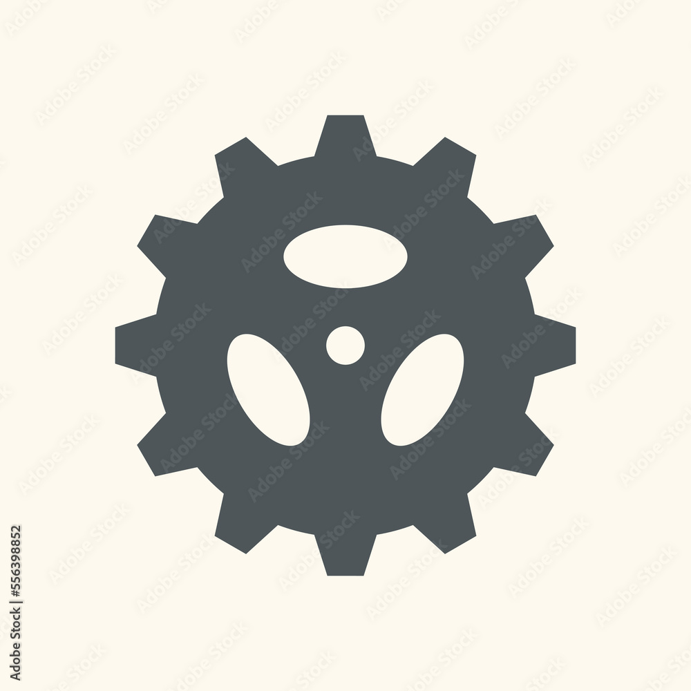Gear cog mechanism icon quality vector illustration cut Gear cog mechanism icon quality vector illustration cut