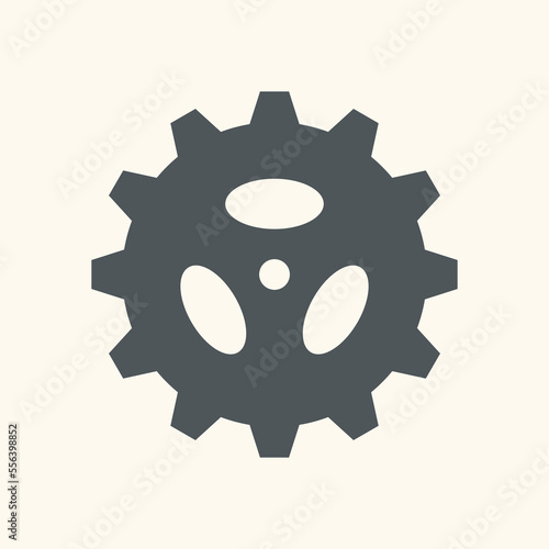 Gear cog mechanism icon quality vector illustration cut