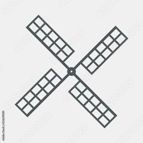 Windmill mill blade quality vector illustration cut