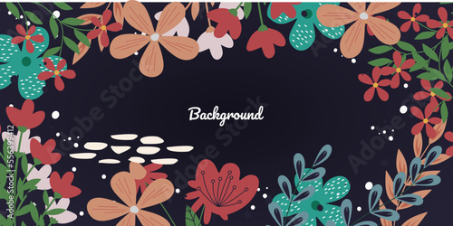 Creative universal artistic floral background. Hand Drawn doodle textures. Trendy Graphic Design for banner, cover, invitation, poster, card, placard, brochure or header