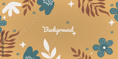Creative universal artistic floral background. Hand Drawn doodle textures. Trendy Graphic Design for banner, cover, invitation, poster, card, placard, brochure or header