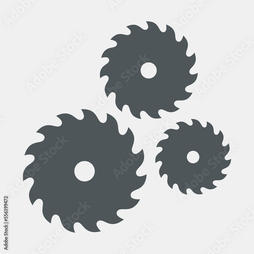 Circular saw blade icon quality vector illustration cut