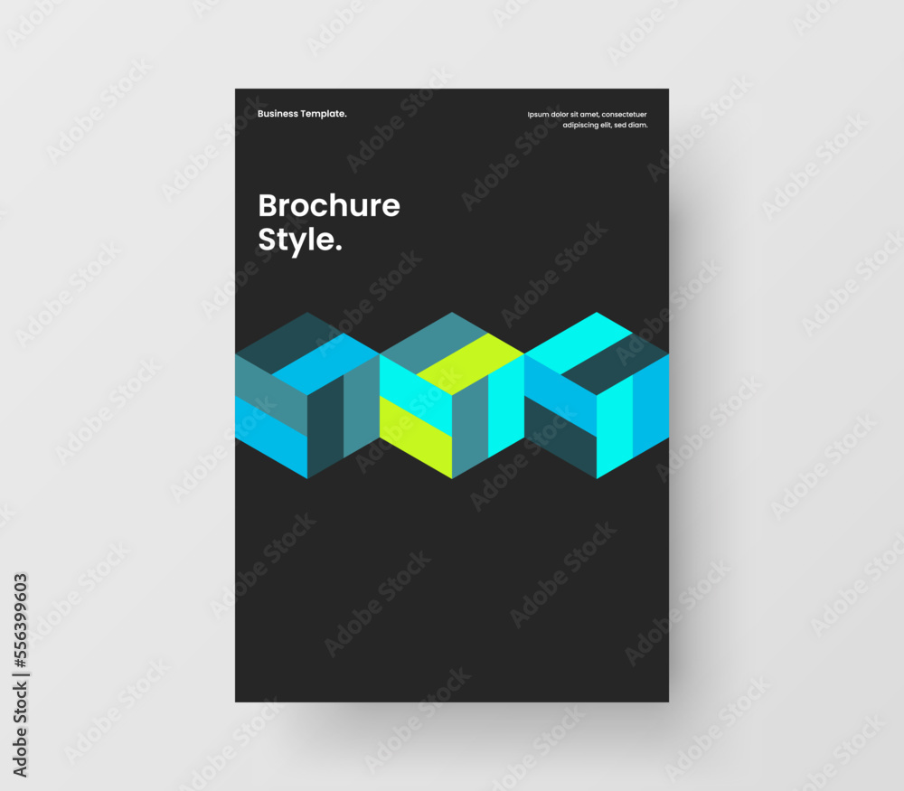 Multicolored geometric pattern front page template. Vivid company brochure design vector illustration. Multicolored geometric pattern front page template. Vivid company brochure design vector illustration.
