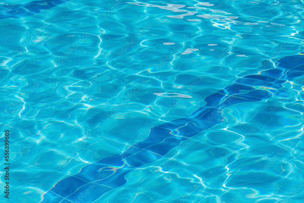 Obraz premium Blue ripped water in swiming pool