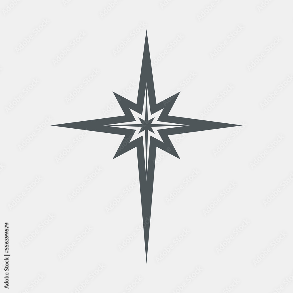 Fototapeta premium Star north quality vector illustration cut