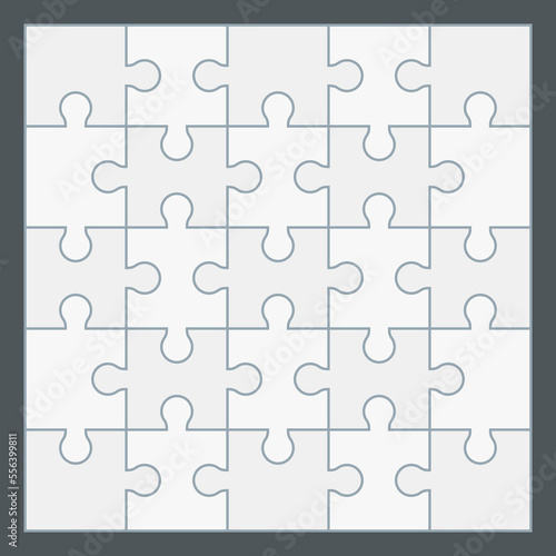 Puzzle simple piece template quality vector illustration cut