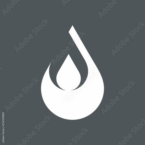 Water drop droplet raindrop icon illustration cut