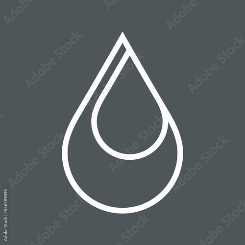 Water drop droplet raindrop icon illustration cut