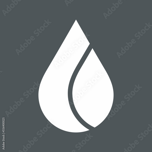 Water drop droplet raindrop icon illustration cut