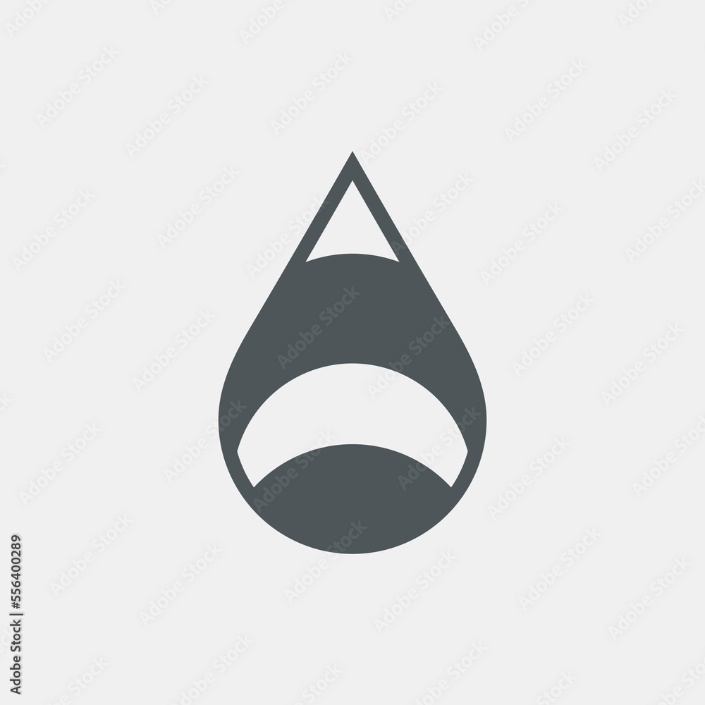 Water drop droplet raindrop icon illustration cut