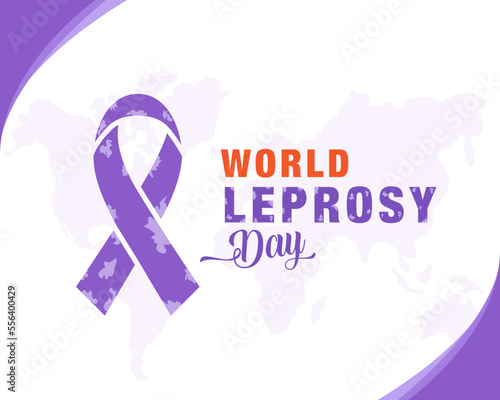Quadro em tela Vector illustration on the theme of world leprosy day in january