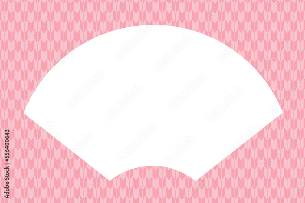 矢絣柄のかわいい扇フレーム