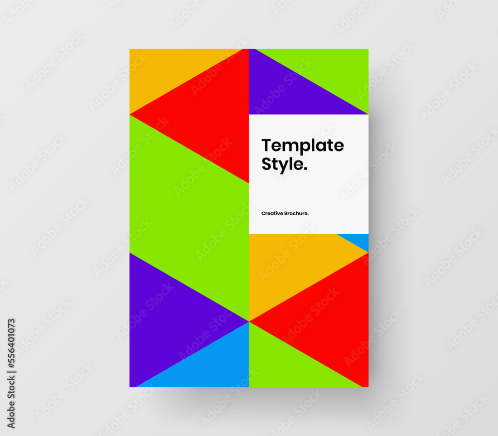 Trendy placard vector design concept. Abstract geometric hexagons flyer illustration.