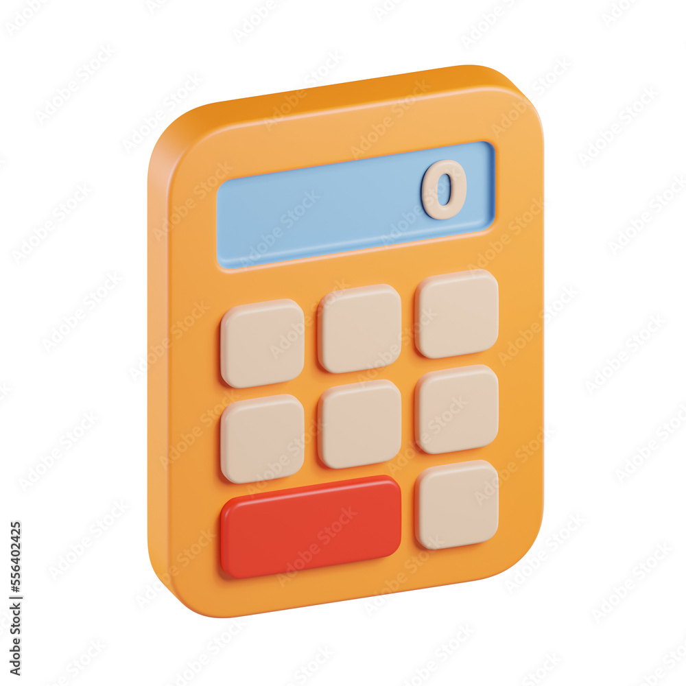 Finance Calculator 3D Icon Finance Calculator 3D Icon