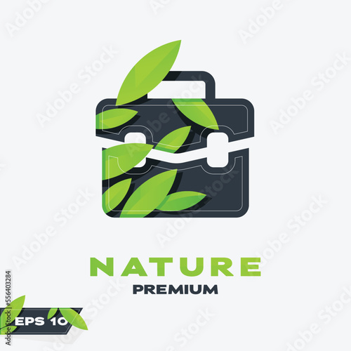 Worker Nature Leaves Logo