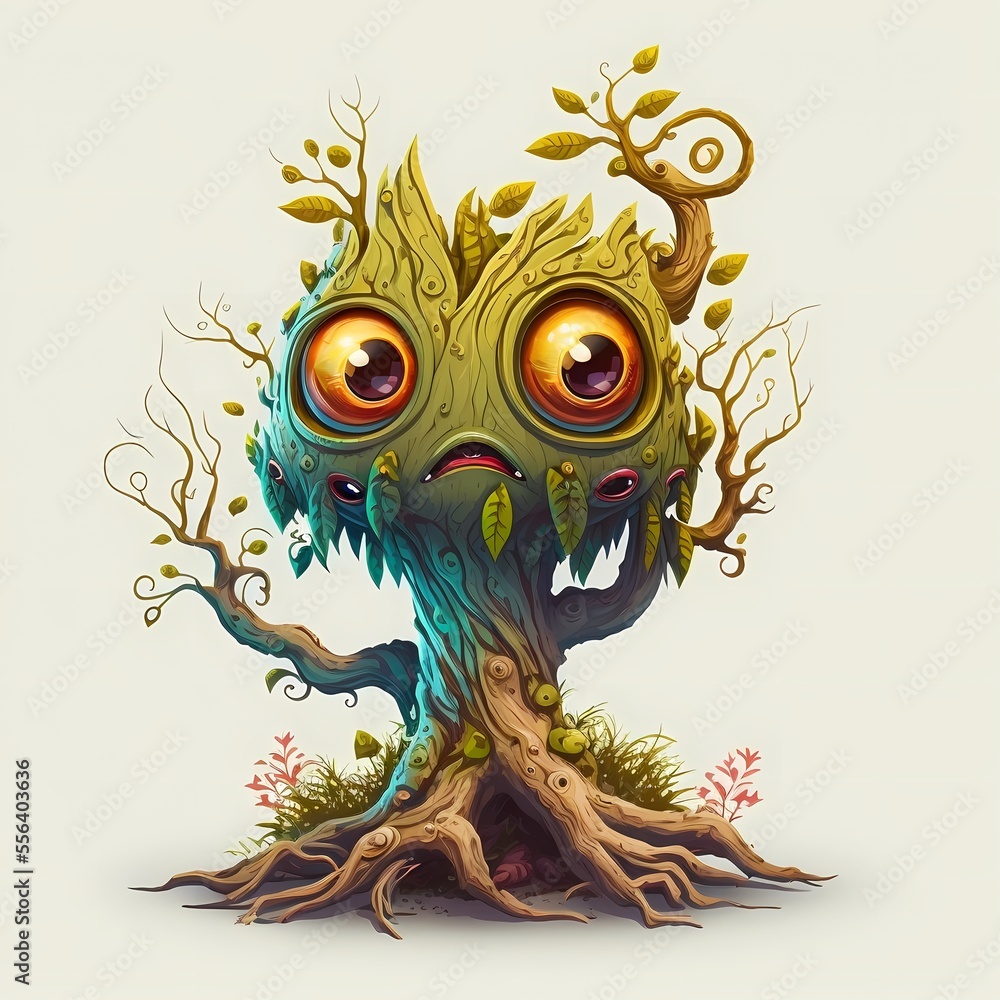 Cartoon Fantasy Tree Forest Monster Standing,Wood Body Painting and Leaf Headed Wood Monster fairy tale character,Very Cool,Can Be Used For Various Kinds Of Printables Cartoon Fantasy Tree Forest Monster Standing,Wood Body Painting and Leaf Headed Wood Monster fairy tale character,Very Cool,Can Be Used For Various Kinds Of Printables