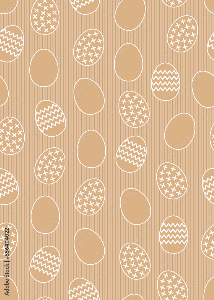 seamless pattern with brown eggs for easter or egg packaging, gift paper, uncoated paper design, spring promotion by chicken farming seamless pattern with brown eggs for easter or egg packaging, gift paper, uncoated paper design, spring promotion by chicken farming