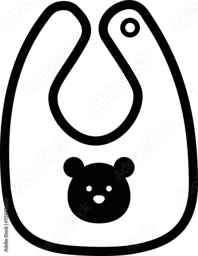 これはよだれかけのアイコンのイラストです。