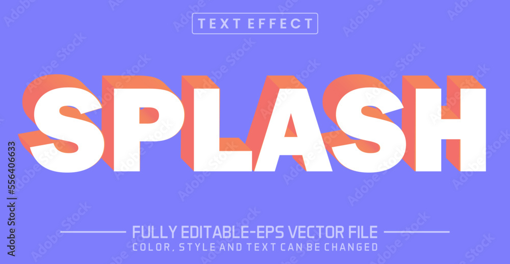 Editable Splash text style effect - text style Concept Editable Splash text style effect - text style Concept