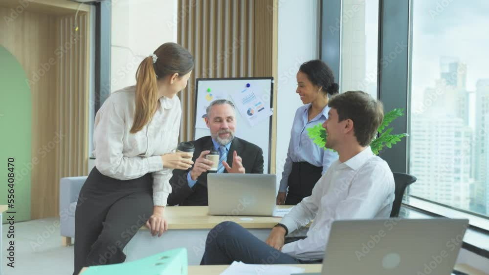 Group of multi-Ethnic businessman and businesswoman working in office. Group of multi-Ethnic businessman and businesswoman working in office.