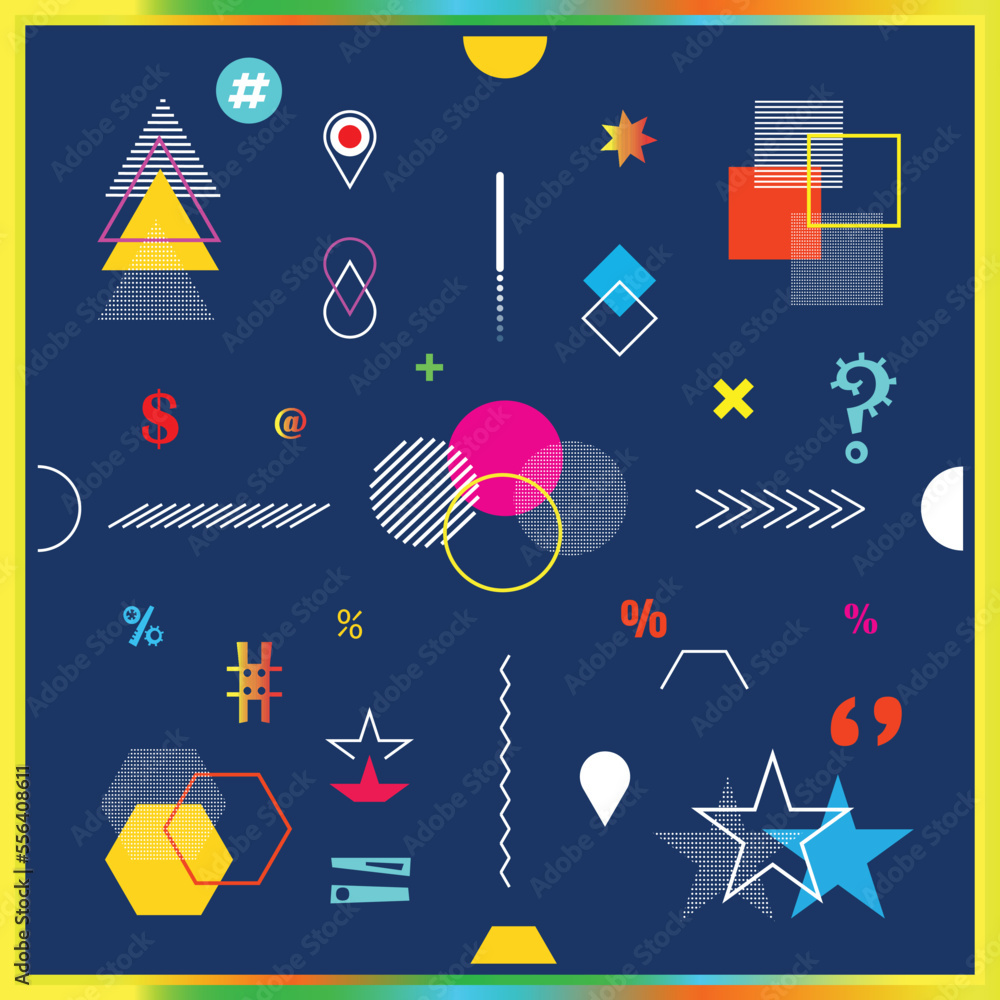 Vector shape template design Vector shape template design