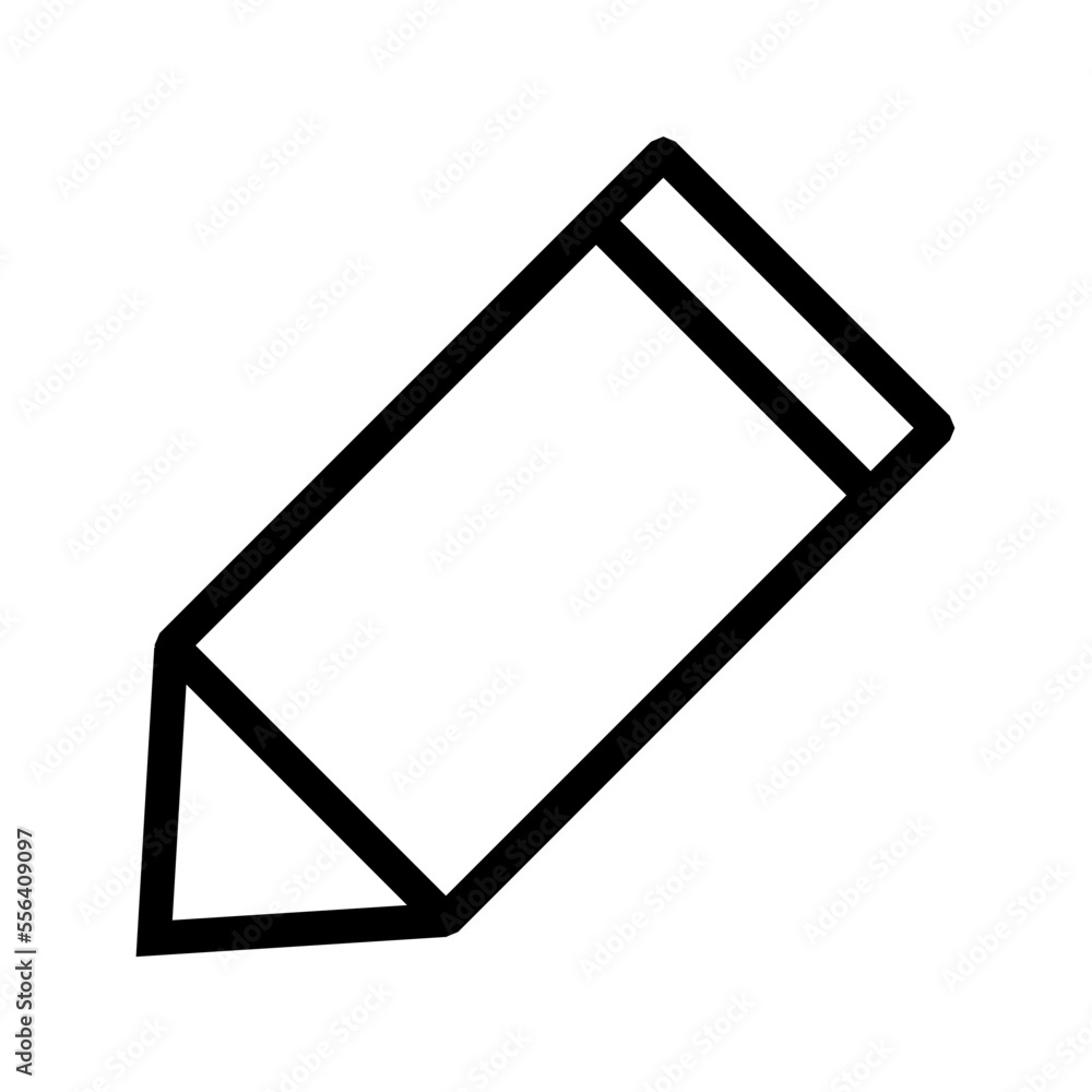 Icon Strategy Pencil Outline Icon Vector Icon Strategy Pencil Outline Icon Vector
