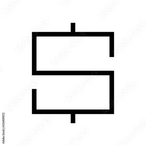 Icon Strategy Dollar Currency Outline Icon Vector