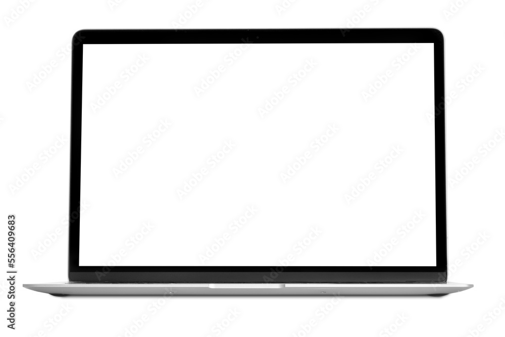 modern laptop computer on the white background modern laptop computer on the white background