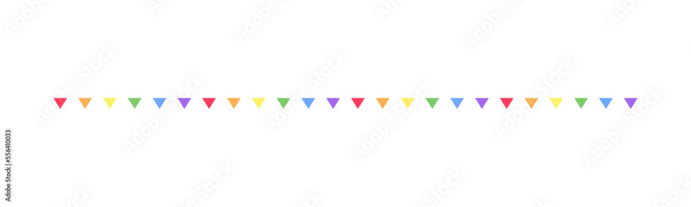 Rainbow pennant garland bunting divider simple vector illustration clipart Rainbow pennant garland bunting divider simple vector illustration clipart