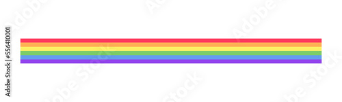 Rainbow flag pride month divider simple vector illustration clipart