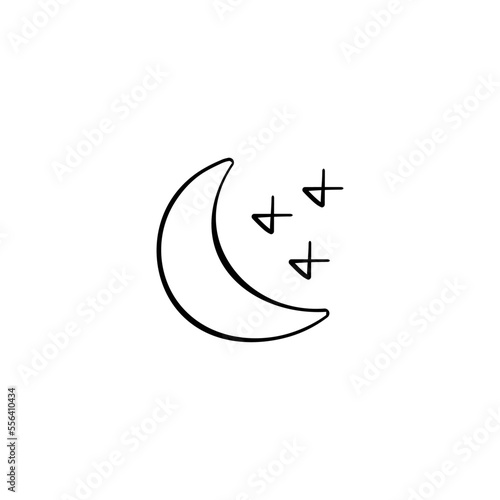 Night Line Style Icon Design