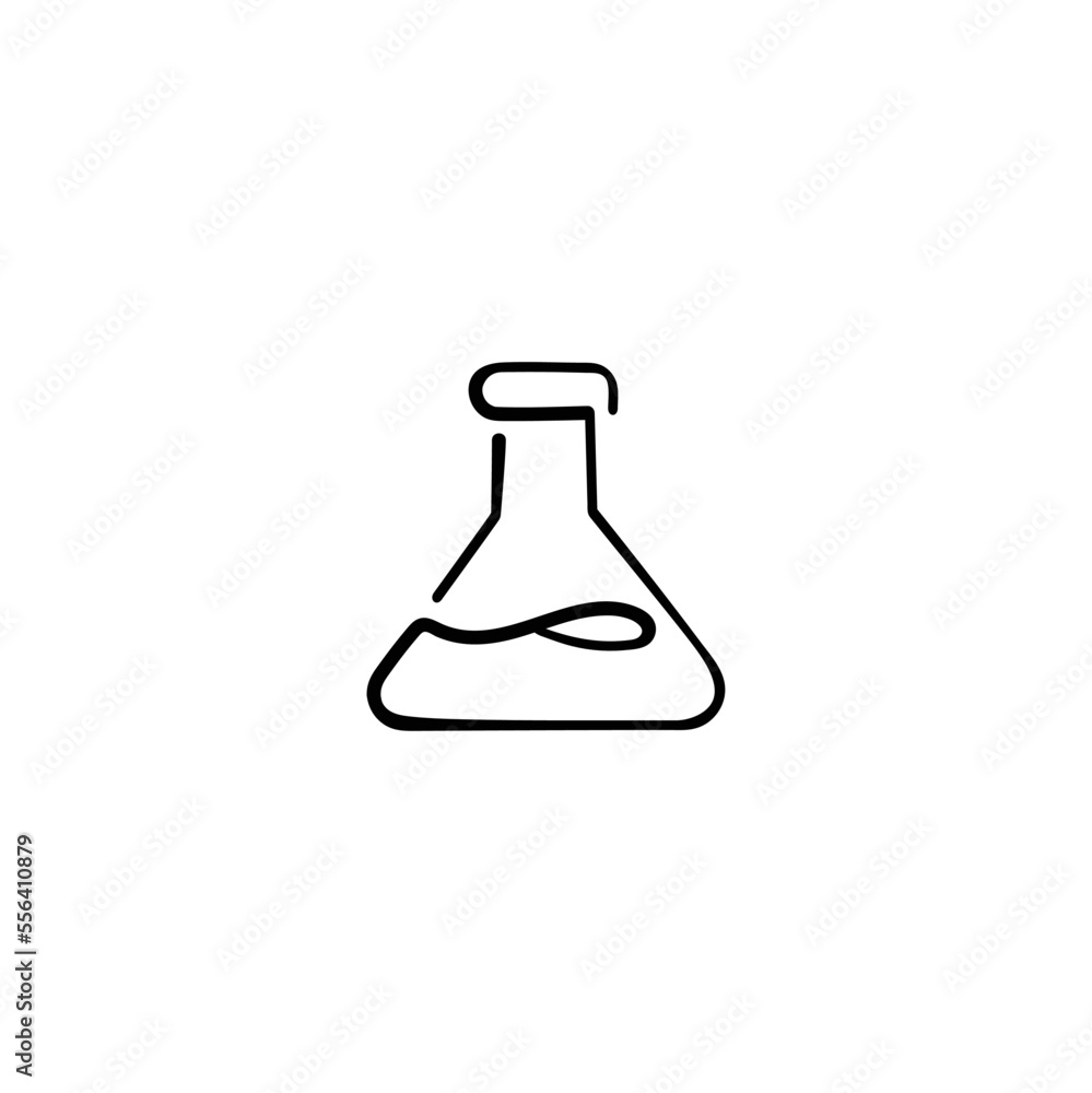 Erlenmeyer Line Style Icon Design Erlenmeyer Line Style Icon Design