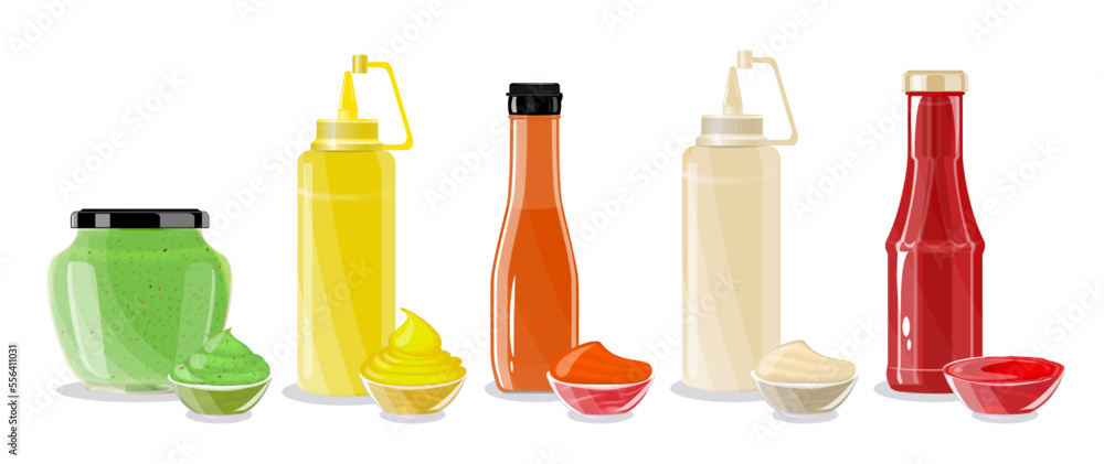 Sauce Bottles Set Sauce Bottles Set
