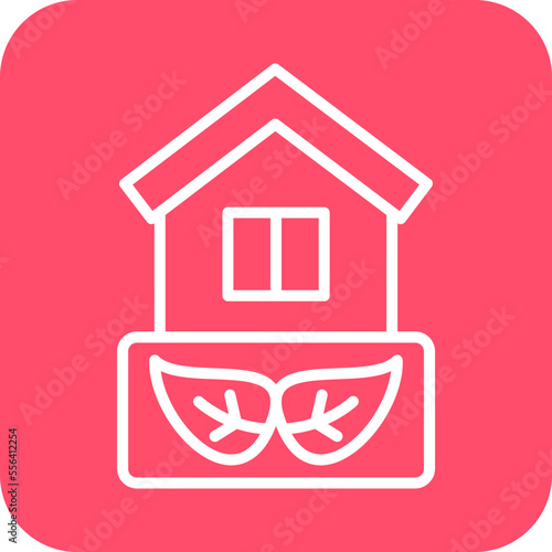 Eco House Icon Style