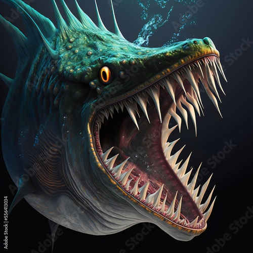 Scary sea monster created with AI