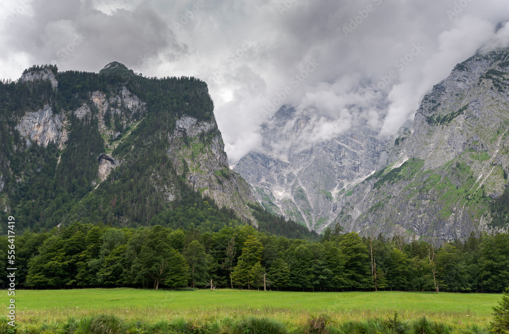 Views of the Berchtesgaden Alps from the Königssee lake, Germany