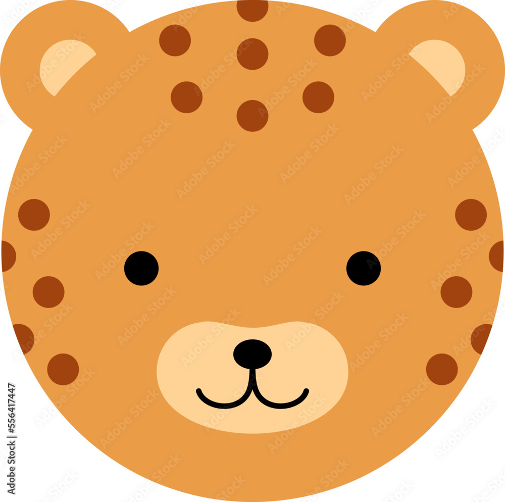 Obraz premium Cute Head Animal Vector