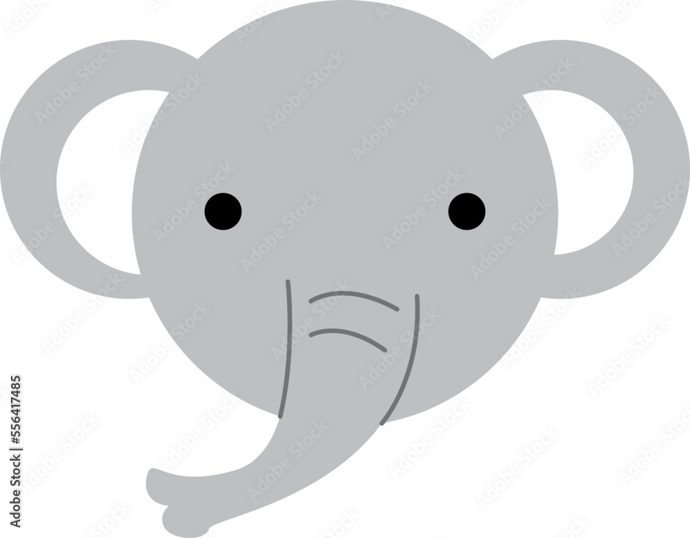 Fototapeta premium Cute Head Animal Vector