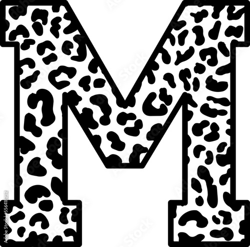 Leopard Font Alphabet M
