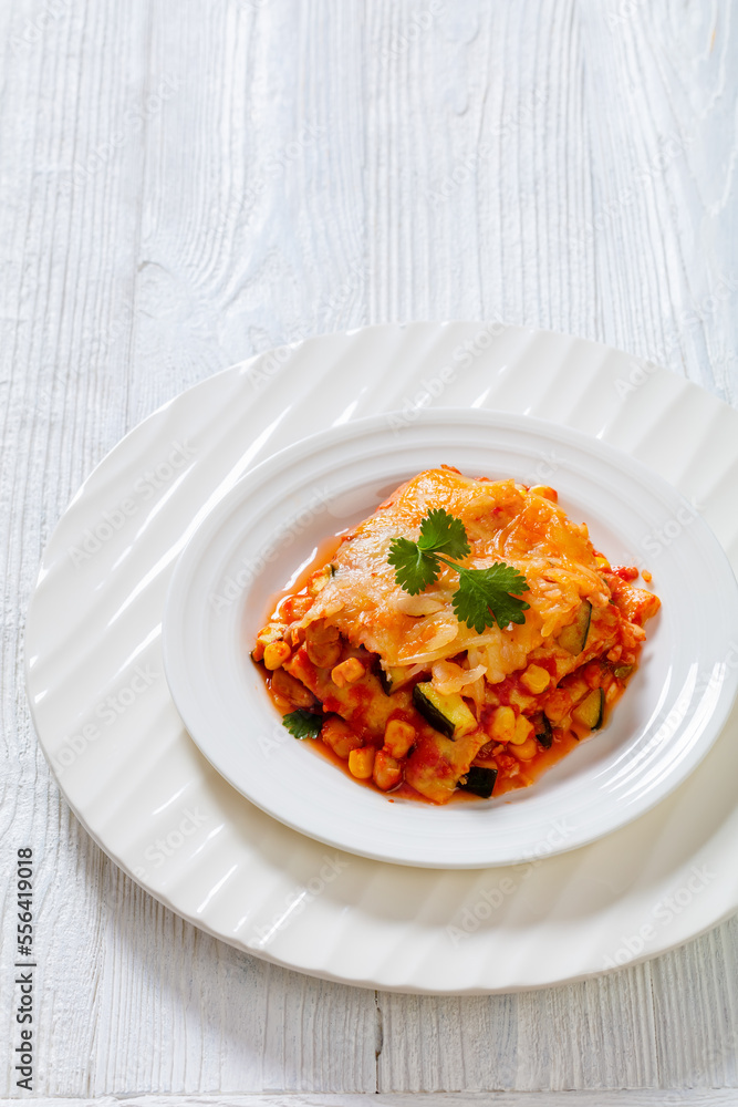 enchilada casserole with veggies, corn, pinto bean enchilada casserole with veggies, corn, pinto bean
